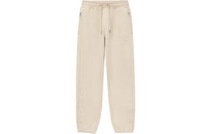 Мужские вязаные спортивные брюки Li Ning Wade Collection, цвет пыльно-хаки, утепленные, прямого кроя