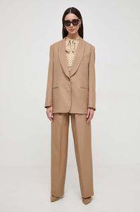 Шерстяной жакет Boss, бежевый