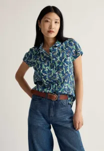 Блузка на пуговицах rushmaker Seasalt Cornwall, Blue Painty Bluebell Dark Voyage