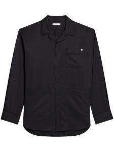 Рубашка с геометрическим принтом Helmut Lang, черный