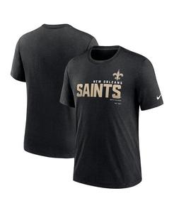Мужская черная футболка Heather New Orleans Saints Team Tri-Blend Nike, черный