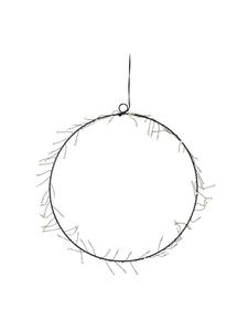 Marelida Светодиодный венок, светящийся венок, декоративный венок, 80 светодиодов, диаметр: 30 см, черный