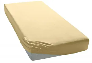 Элегантные приталенные простыни "Мако-Джерси", высокое качество с содержанием эластана Elegante 120-130х200-220 см, 1 шт., цвет vanille