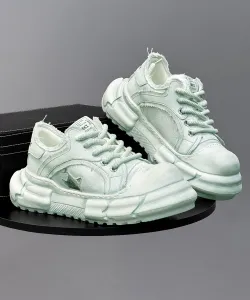 Кроссовки на толстой подошве из парусины со шнуровкой Aimoha - Select -, цвет Light Blue