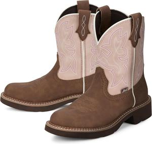 Женские ковбойские сапоги Justin Gypsy Kay 8” - премиум сапоги из цельной кожи с съемной ортопедической стелькой и противоскользящей резиновой подошвой, Walnut