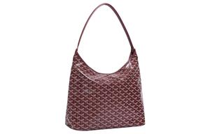 GOYARD Богемская холщовая сумка хобо с кожаной отделкой