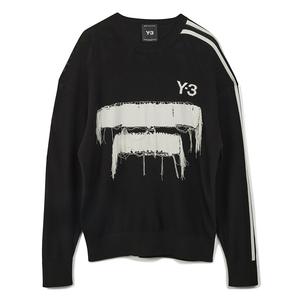 Джемпер Y 3 Frayed patch Detailing Sweatshirt Y-3, черный