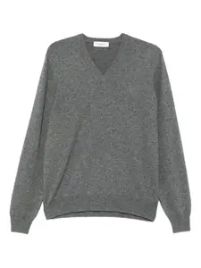 Свитер с V-образным вырезом Gran Sasso, серый