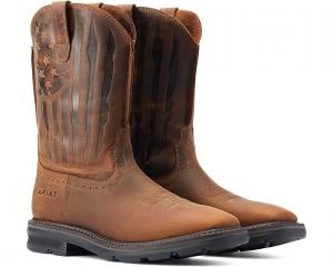 Ботинки Ariat Sierra Shock Shield Patriot Work, цвет Distressed Brown