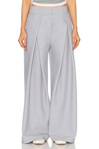 Плиссированные брюки Nolan GRLFRND, цвет Heather Grey