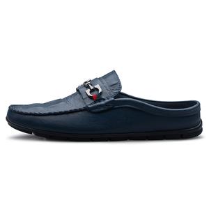 Mr. Thorn Tree Устойчивые к истиранию тапочки с закрытым носком мужские синие, цвет Blue-Mules