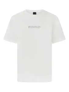 Футболка с вышитым логотипом PINKO, белый