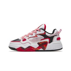 Antakids Детские кроссовки для скейтбординга с противоскользящей подошвой, износостойкие, белые/черные/классические красные