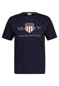 Футболка с принтом REG ARCHIVE SHIELD GANT, вечерний синий