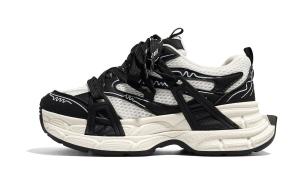 RENBEN Дышащие легкие кроссовки на платформе с эффектом увеличения роста для женщин черно-белые, цвет Black White