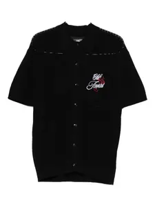 Трикотажный топ с вышивкой AMIRI, черный