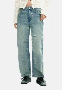 Джинсы свободного кроя с вышивкой Desigual, Blue