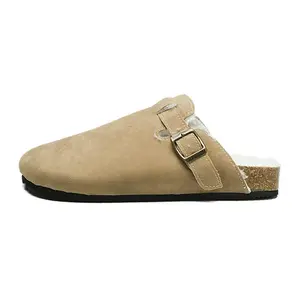 YIVELOVE Закрытые тапочки унисекс цвета хаки с флисовой подкладкой, цвет Khaki (Fleece-Lined)