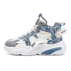 PNKE Антискользящие и износостойкие утепленные высокие массивные кроссовки для мужчин бело-серые, цвет White Gray