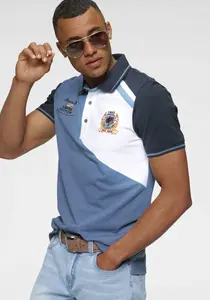 Рубашка-поло Bruno Banani, пике, цвет морской волны