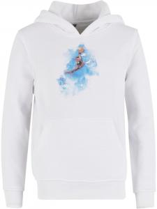 Mister Tee Детская толстовка "Basketball Clouds Hoody Kids White 122/128" белого цвета