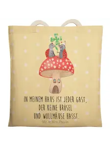 Шоппер Mr. & Mrs. Panda, желтый пастельный