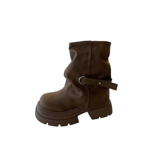 Alxnan Ботильоны женские, черно-коричневые