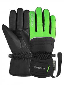 Reusch Функциональные перчатки с пальцами "Teddy GORE-TEX" черно-зеленого цвета