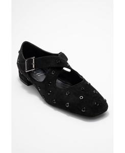 Туфли-мэри-джейн Addison с перекрестными ремешками (женские) Prologue Shoes, Black suede faux leather