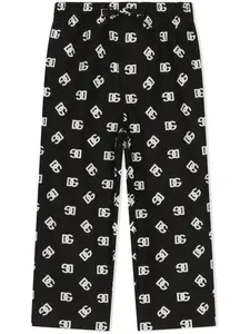 Пижамные брюки с логотипом DG Dolce & Gabbana Kids, черный