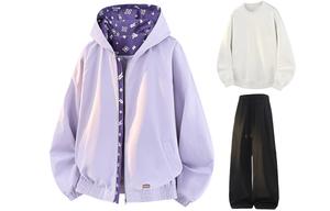 Ветровка Unisex WARRIOR, фиолетовый+белый+черный