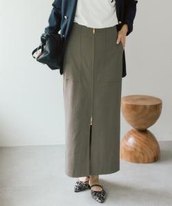 Моющаяся/Многофункциональная Узкая юбка на молнии спереди Rive Droite, цвет Brown