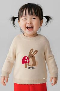 Детский свитер из смесовой шерсти Mayoral, бежевый