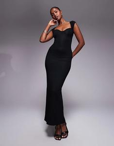 Платье мидакси в форме сердца Oh Polly Dolcezza черного цвета