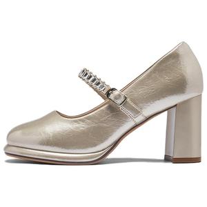 AGSDON Мэри Джейн туфли женские 7,5 см шампань, цвет Champagne
