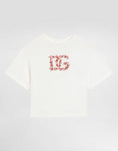 Футболка из джерси с принтом логотипа DG DOLCE & GABBANA, белый