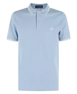 Голубая рубашка-поло с надписью Comme Des Garã§Ons, синий