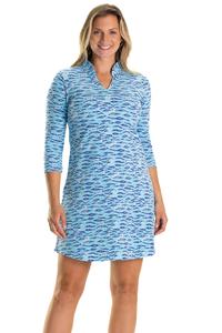 Платье Lillian в Leland Gal Shoreline Duffield Lane, синий/мультиколор