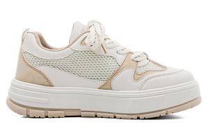 Кеды, скейтборд обувь женская низкая бежевый/кофейный Renben