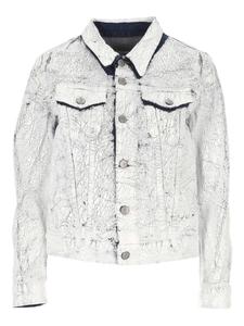 Куртка из денима с покрытием MM6 Maison Margiela, белый