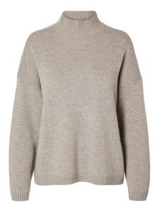 Свитер SELECTED FEMME Sweater, пятнистый бежевый