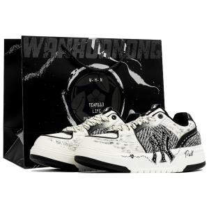 MLB Кроссовки Chunky Liner Wan Hua Nong, Qian, Shopping Bag Abrasion Resistant Low Top Skateboard Shoes Unisex черно-белые