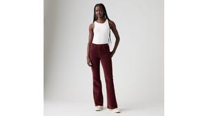 726 Женские расклешенные вельветовые брюки с высокой талией Levi's, Merlot - Red