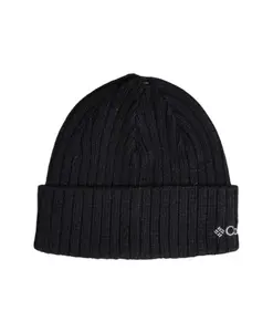 Простая вязаная шапка в рубчик, зимняя шапка Columbia, черный