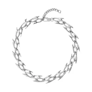 316 Steel, 304 Steel ожерелья Unisex BLACKHEAD, серебряный