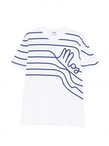 Хлопковая футболка Moschino, белый