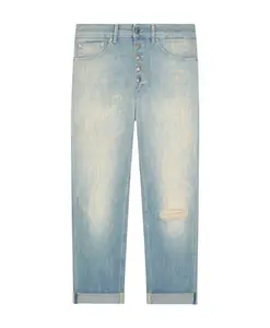 Синие свободные брюки с логотипом Dondup, синий