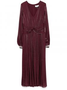 NISSA плиссированное платье миди, фиолетовый