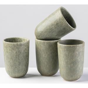Кружка Moos'n'Stein в скандинавском стиле, реактивная глазурь, каждый экземпляр уникален, набор из 4 предметов Gipfelstück, зеленый