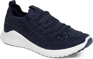 Женские кроссовки Aetrex Carly Sparkle с ортопедической поддержкой свода стопы - для женщин, облегчение при плантарном фасциите, на шнуровке, темно-синий